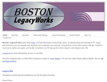 Tablet Screenshot of bostonlegacyworks.com